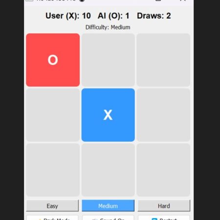 Python Tic Tac Toe AI Project with GUI (PyQt5) | Source Code + EXE | Placement Ready